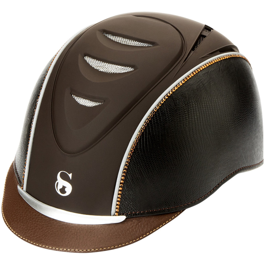 SCHARF nr. 8 - Brun med sort croco + smoked topaz