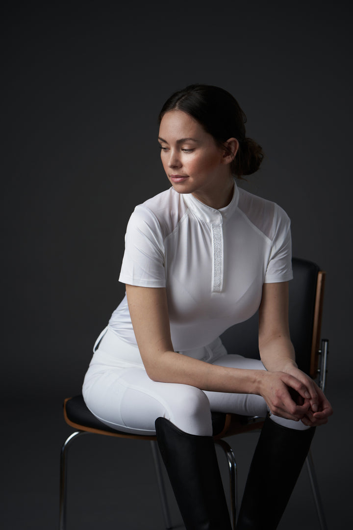 Equipage Marlie stævnebluse med krystalpynt