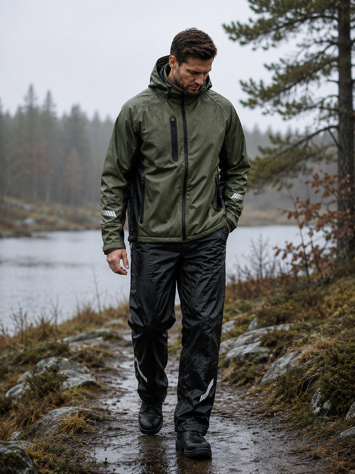 Lyngsøe Rainwear regnbukser med fleeceforing