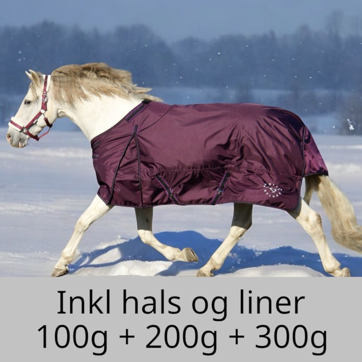 RD EquiComfort V Turnout dækken inklusiv hals og liner 100g + 200g +300g