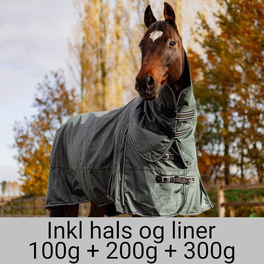 RD EquiComfort Turnout dækken inklusiv hals og liner 100 g + 200 g + 300 g