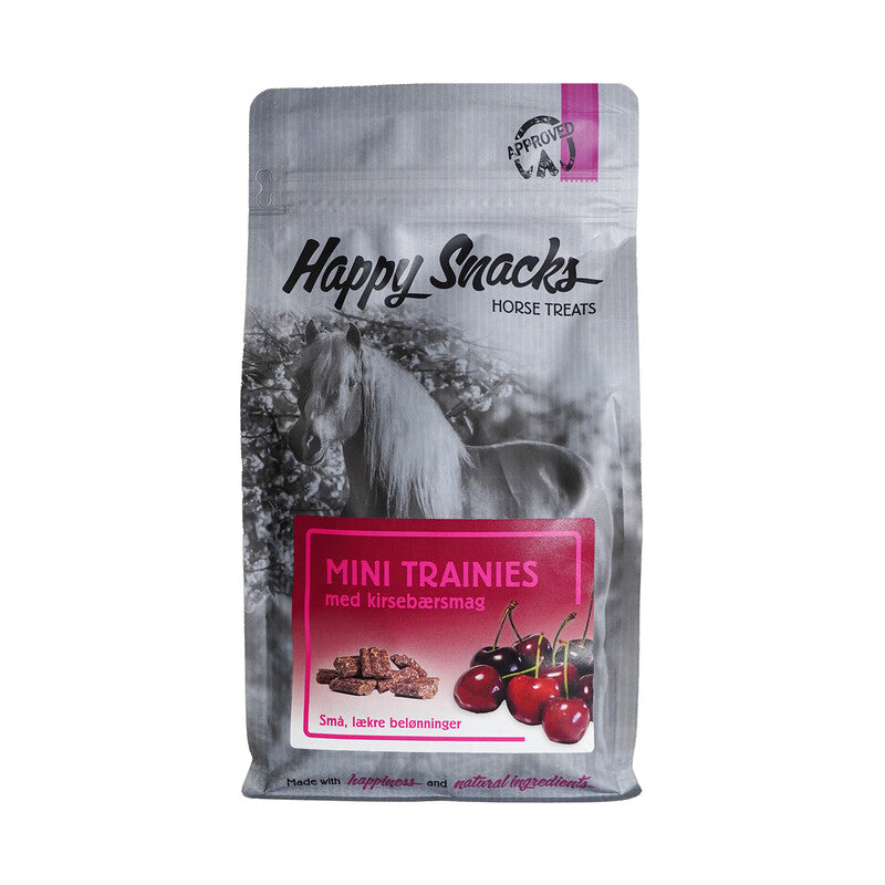 Happy Snacks Mini Tranies træningsgodbidder med kirsebær 3+1 GRATIS