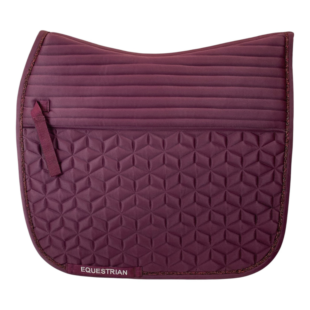 Equestrian Plum dressurunderlag med tyk pude