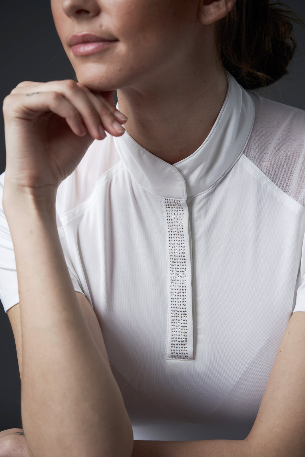 Equipage Marlie stævnebluse med krystalpynt