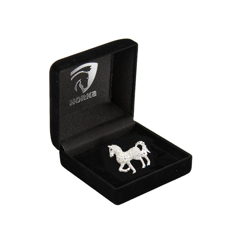 Horka Glitter Horse broche