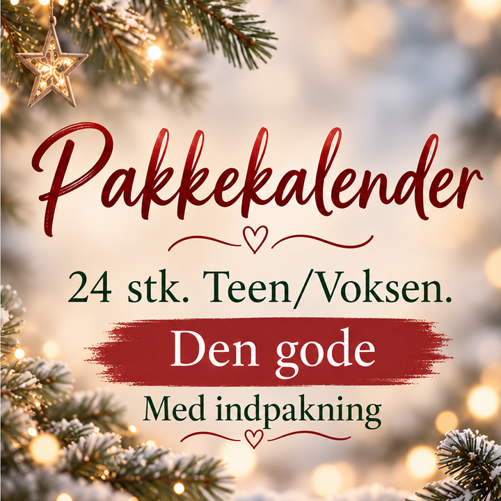 Pakkekalender 24 stk. Teen/Voksen- Den gode med indpakning