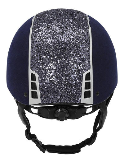 Equipage Priority Suede Glitter ridehjelm blå