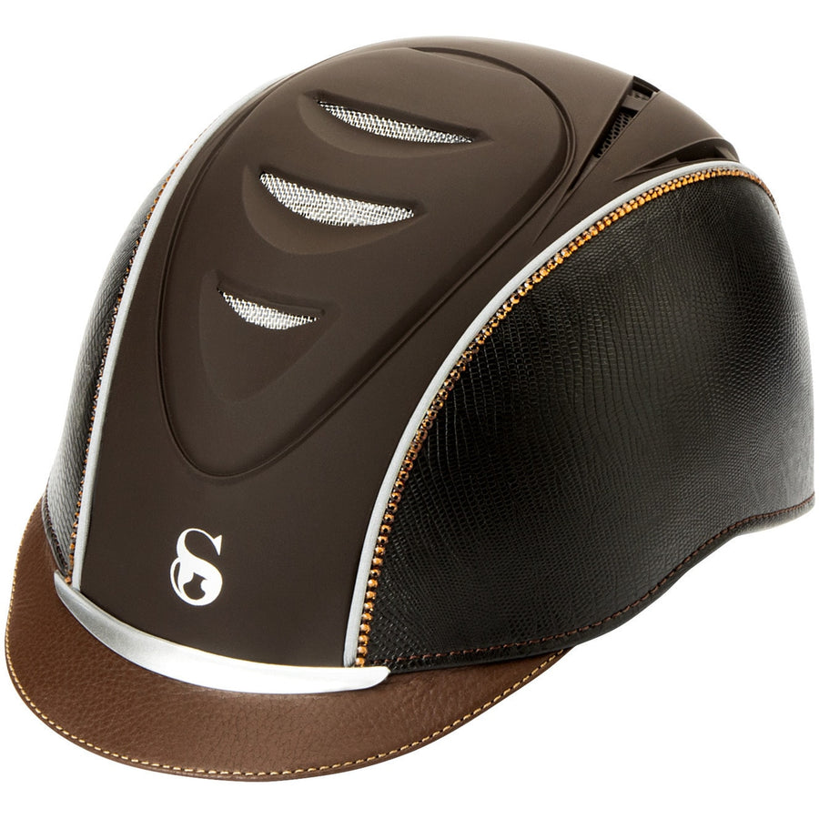 SCHARF nr. 8 - Brun med sort croco + smoked topaz